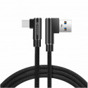 Swissten L Type Textile Universal Quick Charge 3.1 USB to USB-C Data and Charging Cable 1.2m Black