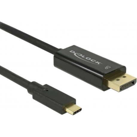 Delock kaabel USB-C - DisplayPort 2m, must (85256)