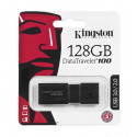 Kingston mälupulk 128GB DataTraveler 100 G3 USB 3.2 Gen 1, must