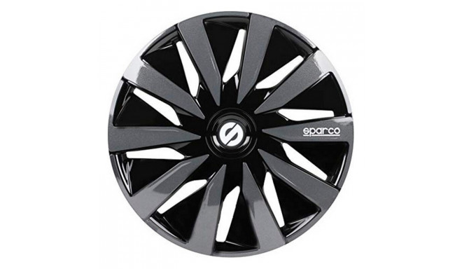 Hubcap Sparco Lazio Black/Grey 14" (4 uds)