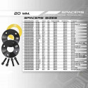 Набор разделителей OMP 4x100 56,1 M12 x 1,5 20 mm