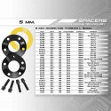 Atdalītāju komplekts OMP 4x100 57,1 M12 x 1,5 5 mm