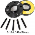 Separator set OMP 5x114,3 67,1 M14 x 1,50 + M12 x 1,50 20 mm