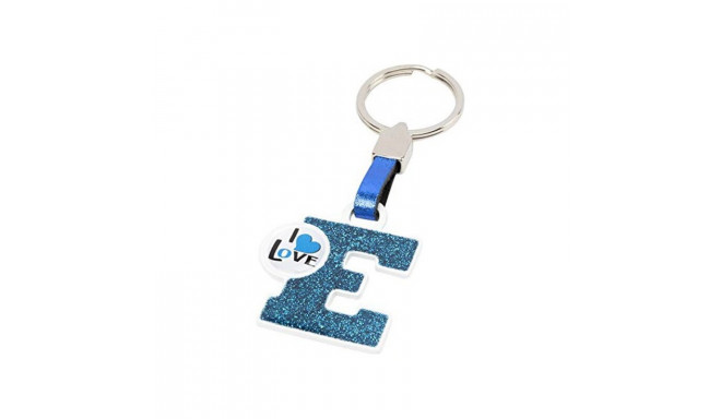 Keychain Letter E - Blue