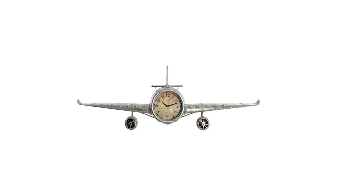 Wall Clock DKD Home Decor Aeroplane Metal Crystal (141 x 20 x 46.5 cm)