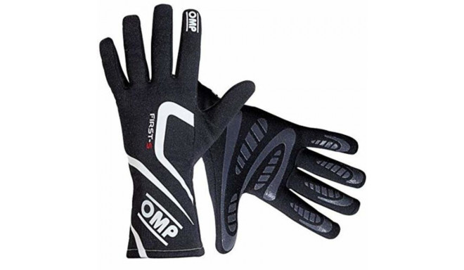 Men's Driving Gloves OMP First-S Melns (M Izmērs)