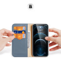 Dux Ducis Hivo Genuine Leather Bookcase type case for iPhone 12 Pro Max blue