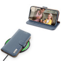 Dux Ducis Hivo Genuine Leather Bookcase type case for iPhone 12 Pro Max blue