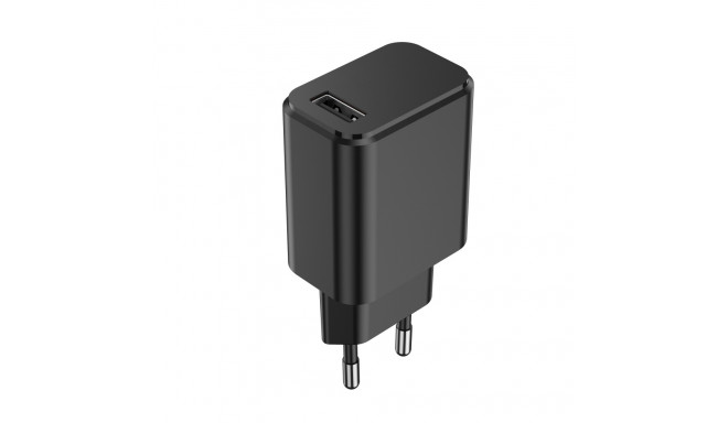 Setty charger 1x USB 3A black + USB-C cable 1,0 m
