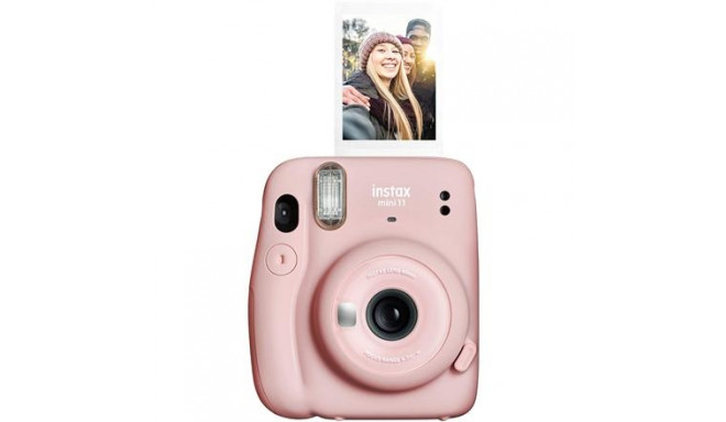 Fujifilm Instax Mini 11 Camera + Instax Mini Glossy (10pl) Focus 0.3 m - âˆž, Blush Pink