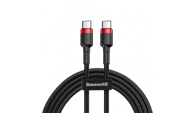 Baseus CATKLF-H91 USB-C - USB-C PD QC cable 60W 3A 480Mb/s 2m - black and red