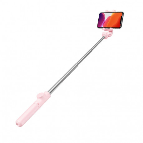 Baseus Selfie Stick with Tripod Telescopic Stand and Bluetooth remote controll pink (SUDYZP-E04)