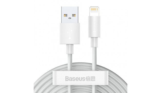 Baseus 2x USB - Lightning cable fast charging 1.5 m white (TZCALZJ-02)