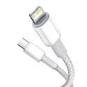 Baseus USB Type C - Lightning cable Power Delivery fast charge 20 W 1 m white (CATLGD-02)