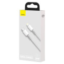 Baseus USB Type C - Lightning cable Power Delivery fast charge 20 W 1 m white (CATLGD-02)