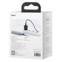 Baseus Super Si Quick Charger 1C 25W EU Sets Black + Mini Black Cable Type-C to Type-C 3A 1m (TZCCSU