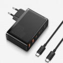 Baseus GaN2 Pro fast wall charger 100W USB / USB Typ C Quick Charge 4+ Power Delivery Black (CCGAN2P