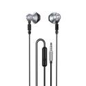 Dudao in-ear metal earphones 3,5 mm mini jack grey (X2C-Grey)