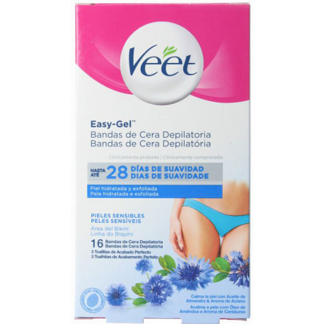 Veet полоски для депиляции Easy-Gel 16 шт.