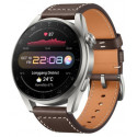 Huawei Watch 3 Pro, silver/brown leather