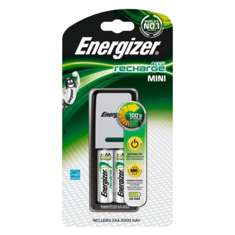 Akulaadija + Akud Energizer ENE300321000 LR6 BL4 AA 2000 mAh
