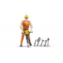 BRUDER Construction worker with accessories 12 pieces, 60020