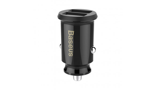Baseus Grain Car Charger CCALL-ML01 mini charger 2x USB-A 3.1A - black