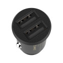 Baseus Grain Car Charger Mini Universal Smart Car Charger 2x USB 3.1A black (CCALL-ML01)