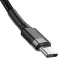 Baseus Cafule Cable Durable Nylon Braided Wire USB-C PD / USB-C PD PD2.0 60W 20V 3A QC3.0 1M black-g