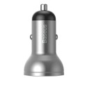 Baseus Digital Display Dual USB 4.8A Car Charger 24W silver (CCBX-0S)