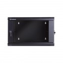 Linkbasic double section rack wall-mounting cabinet 19'' 6U 600x550mm blk(steel)