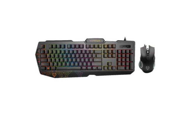 VERTUX Vendetta Backlit Gaming Keyboard + Mouse