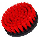 Kornely cleaning brush for drill Stiff 13cm, red