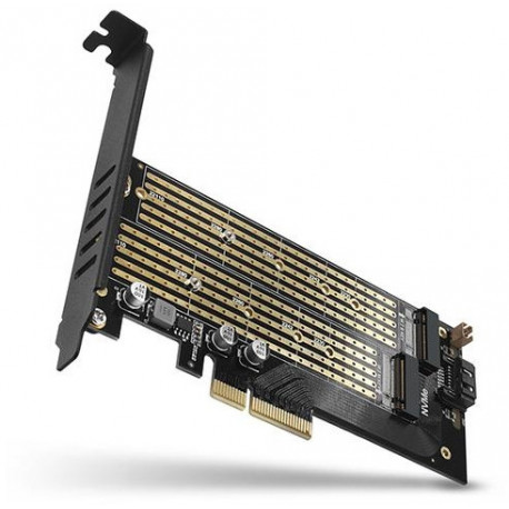 Axagon adapter 4x Dual M.2 SSD (NVMe + SATA) PCEM2-D