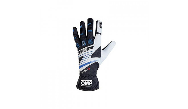 Men's Driving Gloves OMP MY2018 Blue Black Black/Blue XL