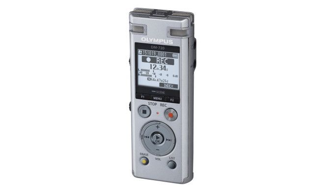 Digidiktofon Olympus DM-720 Digital Voice Recorder, 4GB, microSD pesa (max 32GB), PCM/MP3, 1xAAA