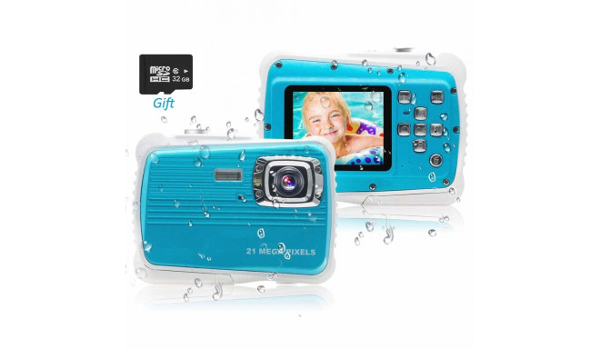 Digitālā Kamera Kids Waterproof Zils (Atjaunots D)