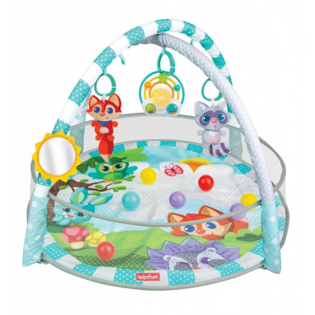 Educational mat with balls playpen