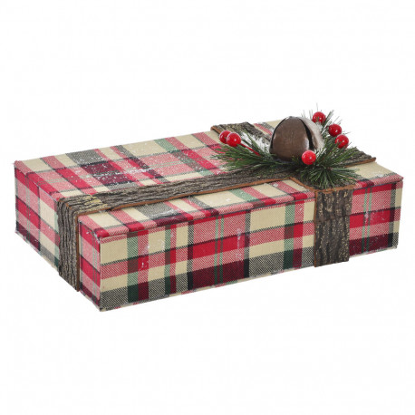 Dekoratiivkuju DKD Home Decor Jõulud Polüester Puit (28 x 18 x 11 cm)