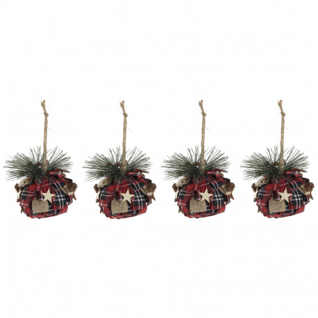 Dekoratīvie rotājumi DKD Home Decor Poliesters (4 pcs) (10 x 10 x 11 cm)