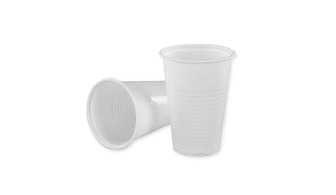 Plastist joogitops PP valge, 200ml 50tk/pk