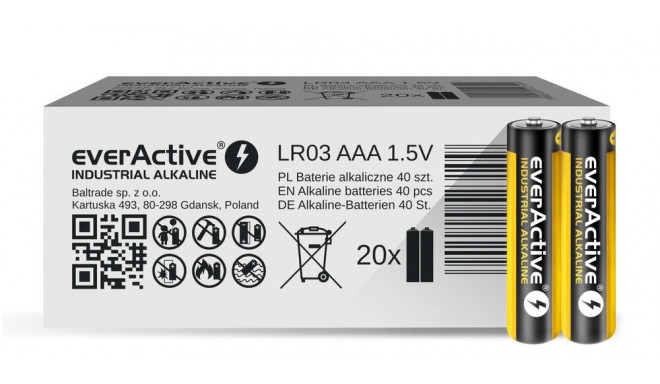 everActive patarei LR03/AAA  Alkaline 40tk