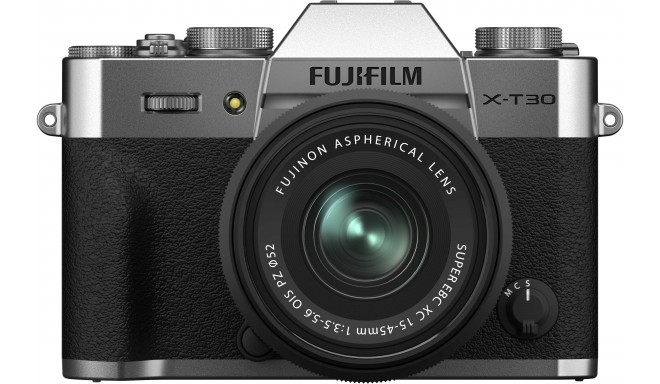Fujifilm X-T30 II + 15-45mm Kit, hõbedane