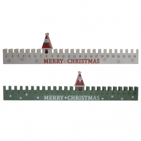 Advent Calendar DKD Home Decor Wood (2 pcs) (58 x 2 x 6 cm)