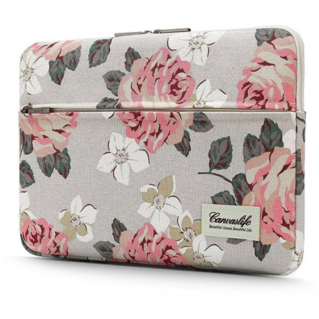 Canvaslife laptop bag 14", white rose