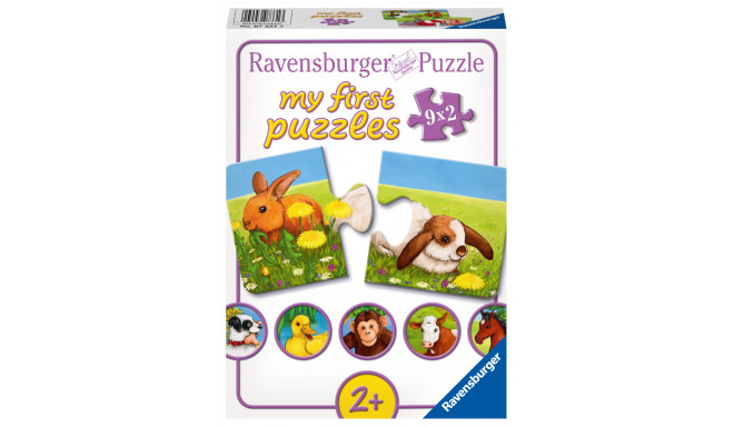 Ravensburger minu esimene pusle 9x2 tk  Loomabeebid