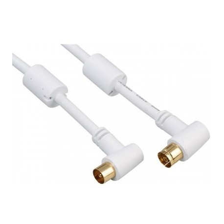 Hama antennikaabel nurgaga 1,5m, valge