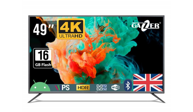TV Set|GAZER|49"|4K/Smart|3840x2160|Wireless LAN|Bluetooth|Android|Graphite|TV49-US2G