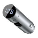 Baseus Bluetooth 5.0 FM Transmiter car charger 2x USB 3 A 18 W PPS Quick Charge 3.0 AFC FCP silver (