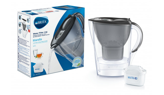 Veefilterkann, BRITA MARELLA, 2.4L, MEMO, hall (grafiit)